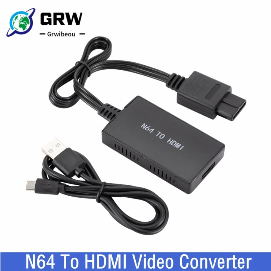 High-definition connection cable for Grwibeou compatible video converter from N64 to HDMI for Nintend N64 / SNES Plug And Play HD 1080P adapter