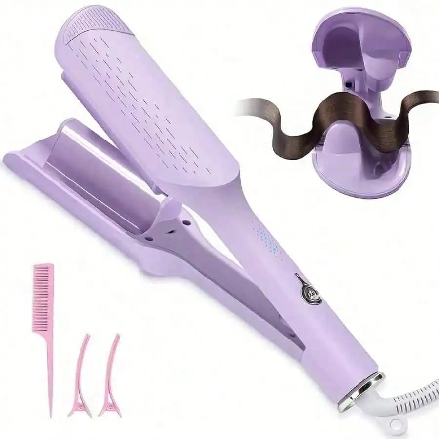 Wavy Hair Curling Iron, Deep U-Shaped Curl Long-Lasting Styling M Hair Curling Iron