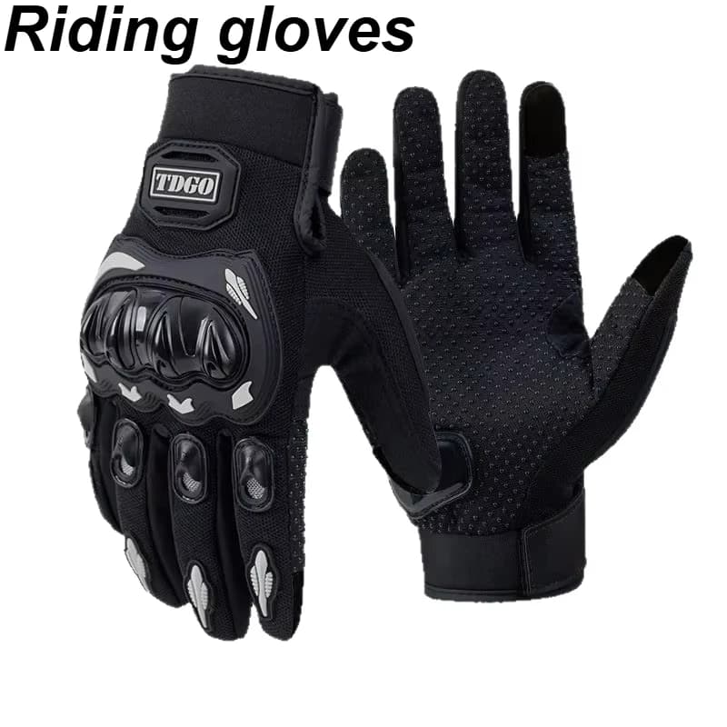Motorcycle riding gloves, windproof and shockproof black motorcycle protection gloves