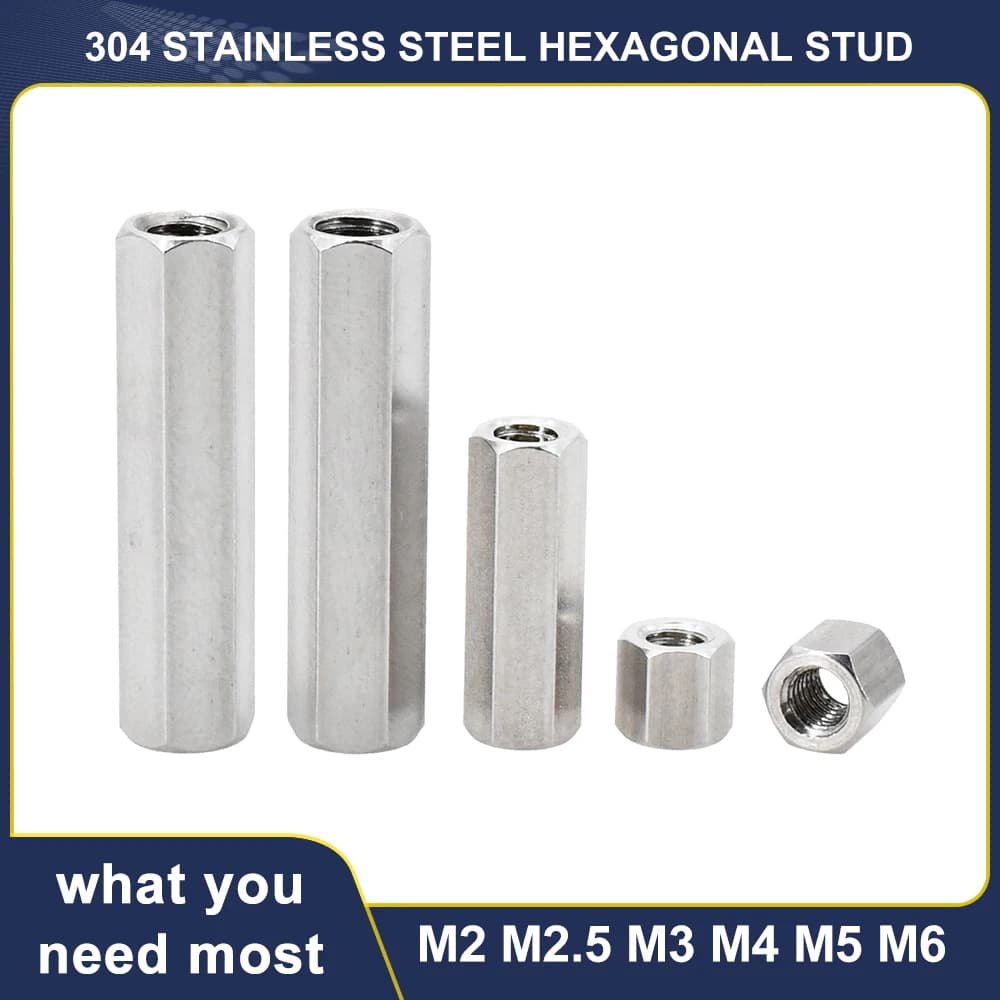 M2 M2.5 M3 M4 M5 M6 304 in acciaio inox doppio passaggio perno esagonale filettato colonna cava Post supporto PCB scheda madre Standoff