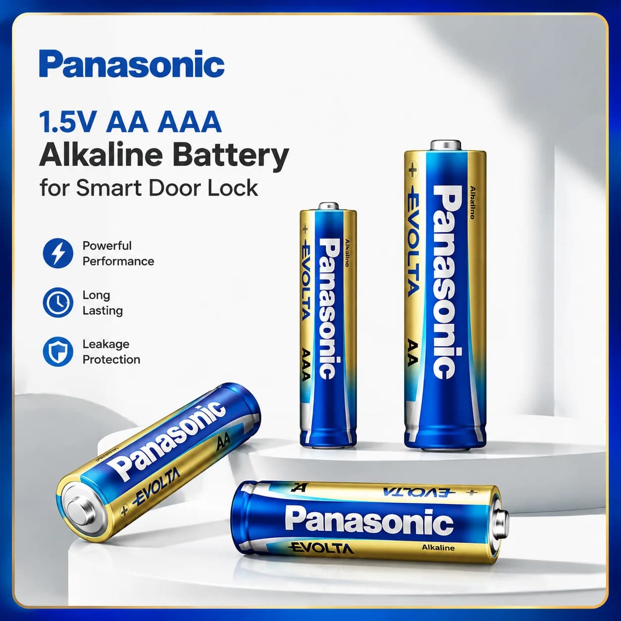 Panasonic 1.5V AA AAA Smart Door Lock Alkaline Battery LR6 LR03 4-40PCS 10 Year Shelf Life Leak Proof High Durability Mer