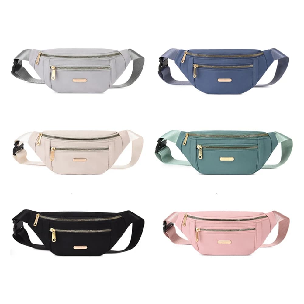Nuove donne marsupio marsupio cerniera Oxford borse petto femminile sacchetto di denaro da viaggio borsa a tracolla pancia tasca Hip Bum portatile