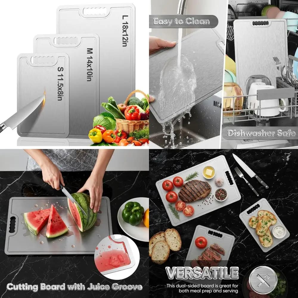 18x12 inch pure titanium double-sided kitchen cutter for meat, vegetables and fruit - New model 2025