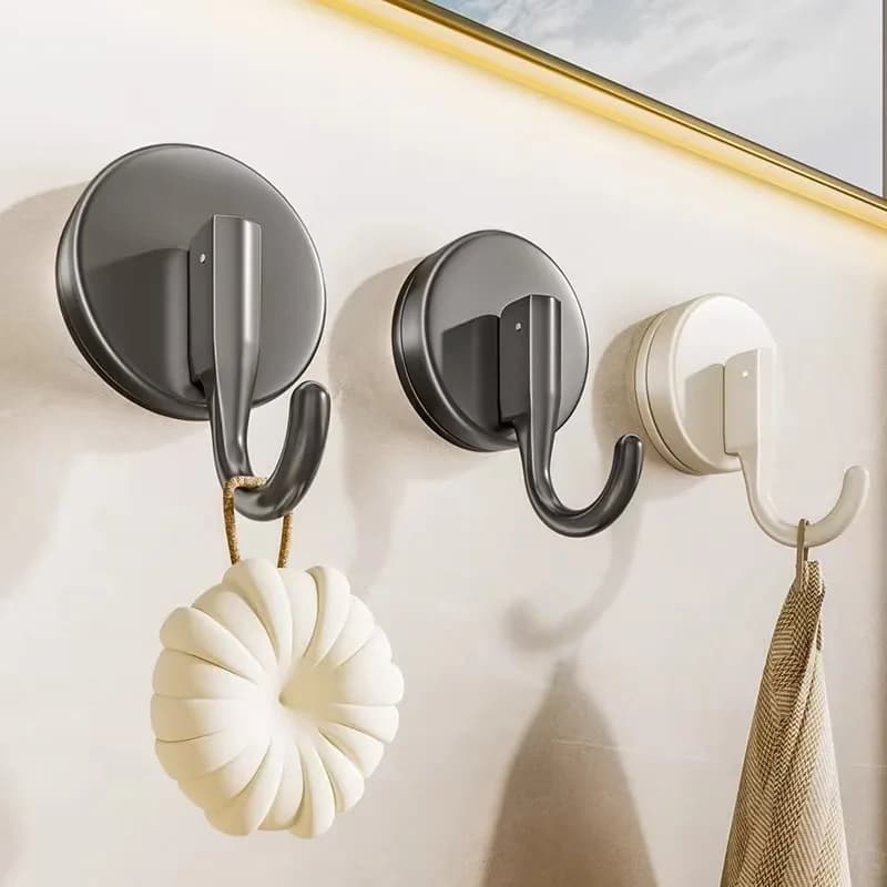 Gancio a ventosa da incollare dietro la porta della cucina, gancio in plastica per il bagno, portaoggetti