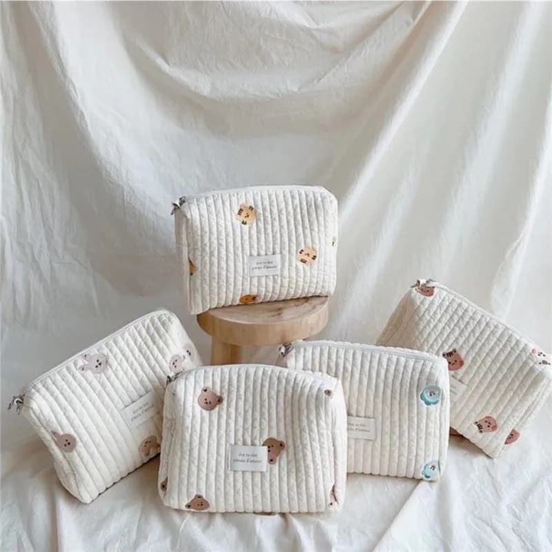 Borsa per pannolini per passeggino portatile borsa per pannolini trapuntata per pannolini per bambini borse per mamma ricamate accessori per bambini borsa per il cambio