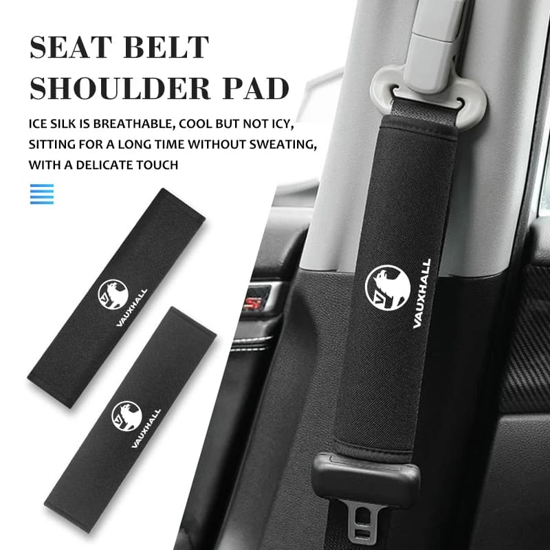 Car Seat Belt Shoulder Protector Cover Safety Belt Padding Pad Mat For Vauxhall VXR8 Insignia Vivaro Zafira Combo Movano Mokka