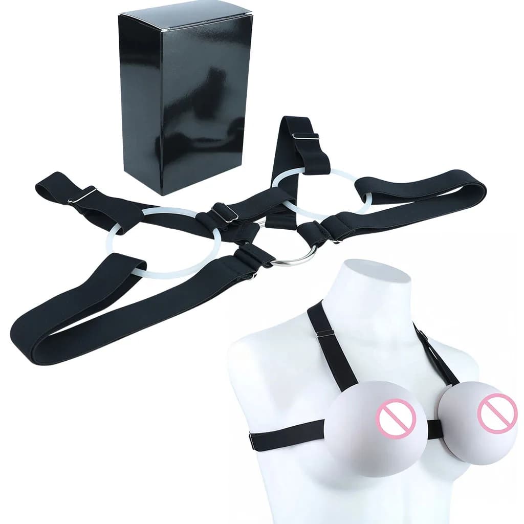 QKKQ Reggiseno Erotico con Cinghie, Imbracatura per il Petto, Cintura Bondage, Corsetto per il Petto, Cinghie di Contenimento per Seno, Accessori Erotici per Donne e Uomini