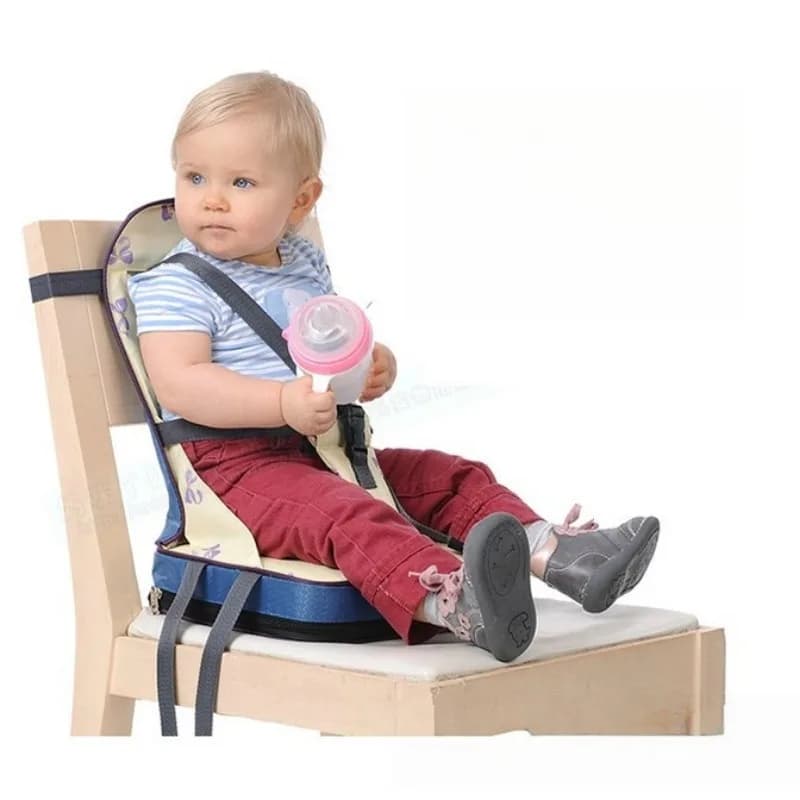 Foldable Baby Booster Seat - Portable Kids Dining Seat with Highchair Cushion Infant Chair Bag Perfect for Travel & Home Use