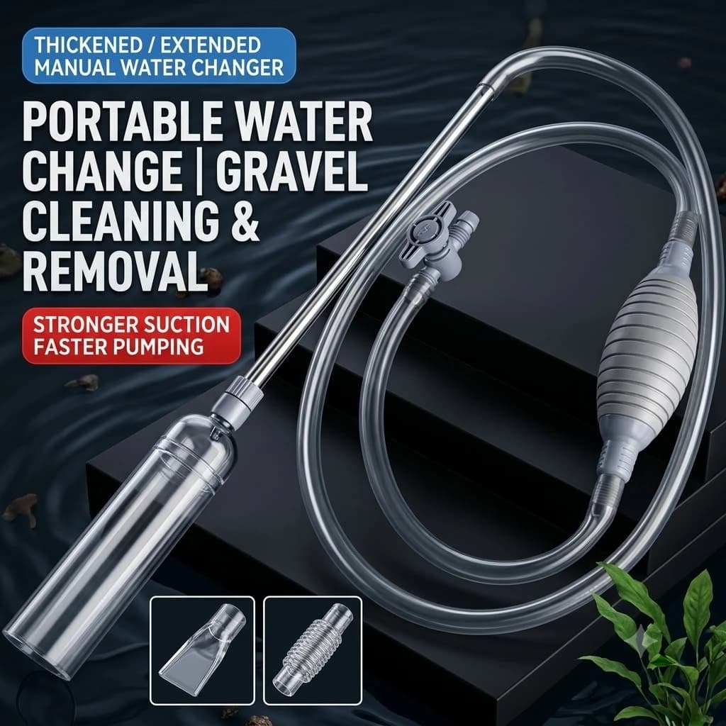 New water change for aquarium, sand washing machine, water pump, aquarium, water absorber, siphon tube, manual water change, WC