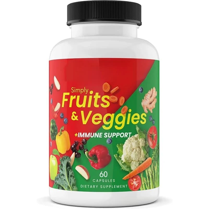 Capsules fruit and vegetable supplements - Daily blend, rich in essential vitamins, antioxidants and minerals -60 capsules