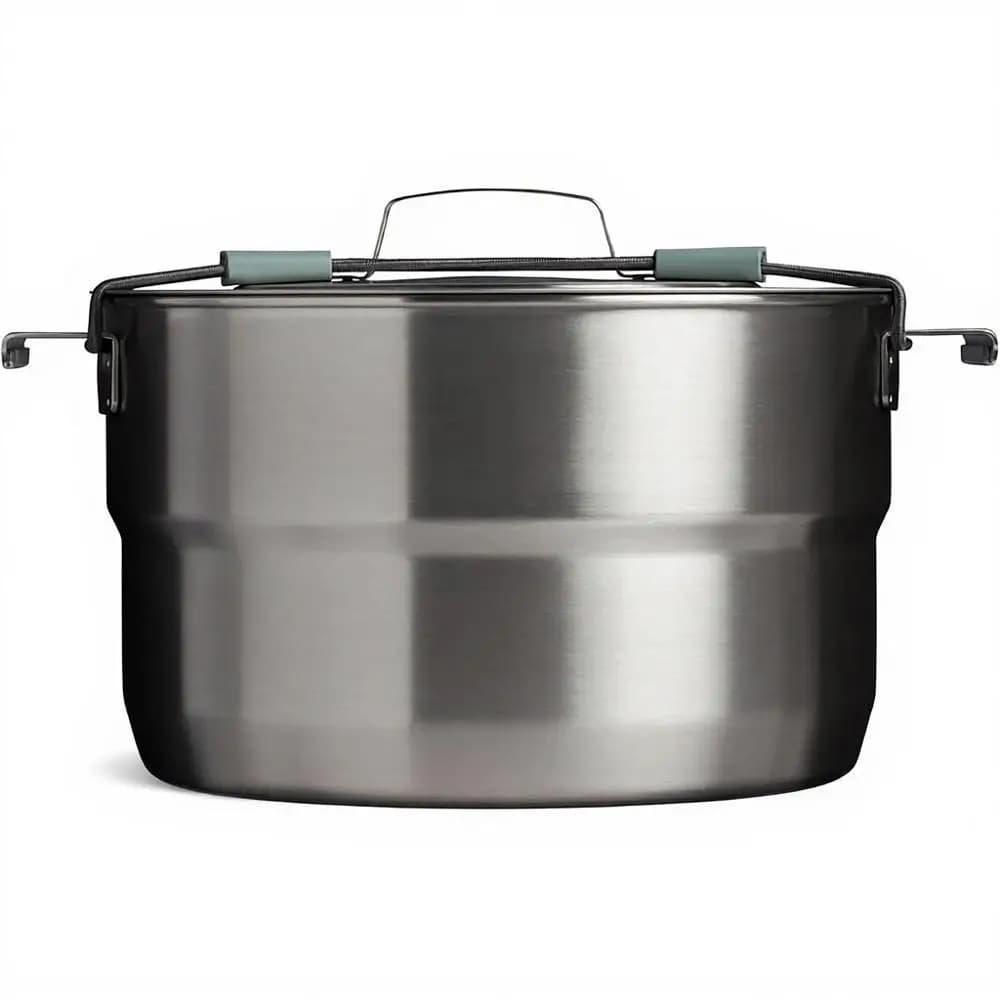 Complete Set of Camping Kitchen 26 Pieces: Pentola from 4 Quarts with Cover, 8 Inch pan, Cutlery, Tools, Without BPA