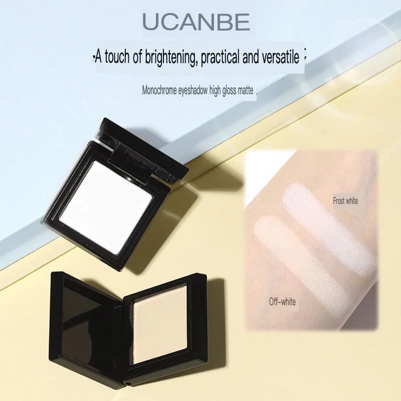 UCANBE Ombretto monocolore con paillettes, sottolano lucido, illuminante, palette di ombretti in polvere con perline, scintilla fine
