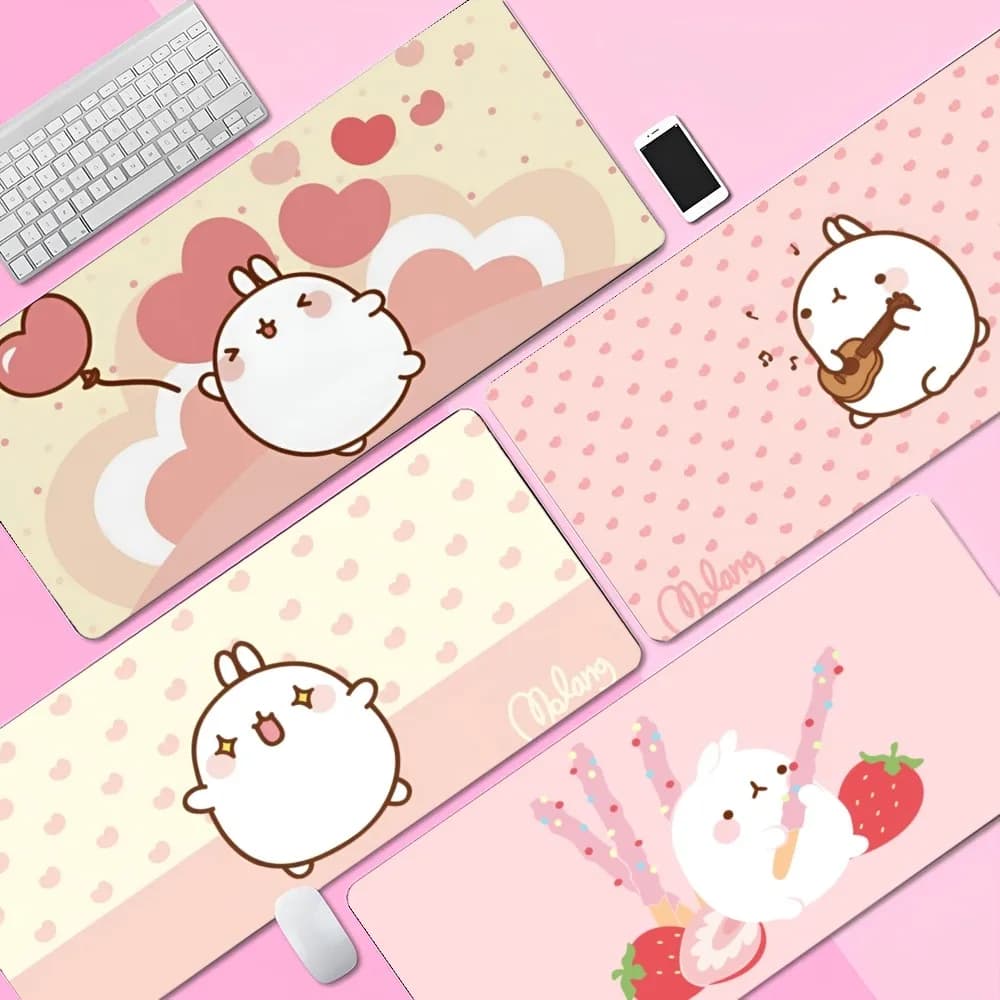 Molang Large XXL Table Mat studente Mousepad Gamer Computer Keyboard Pad Games Pad Desktop Mat