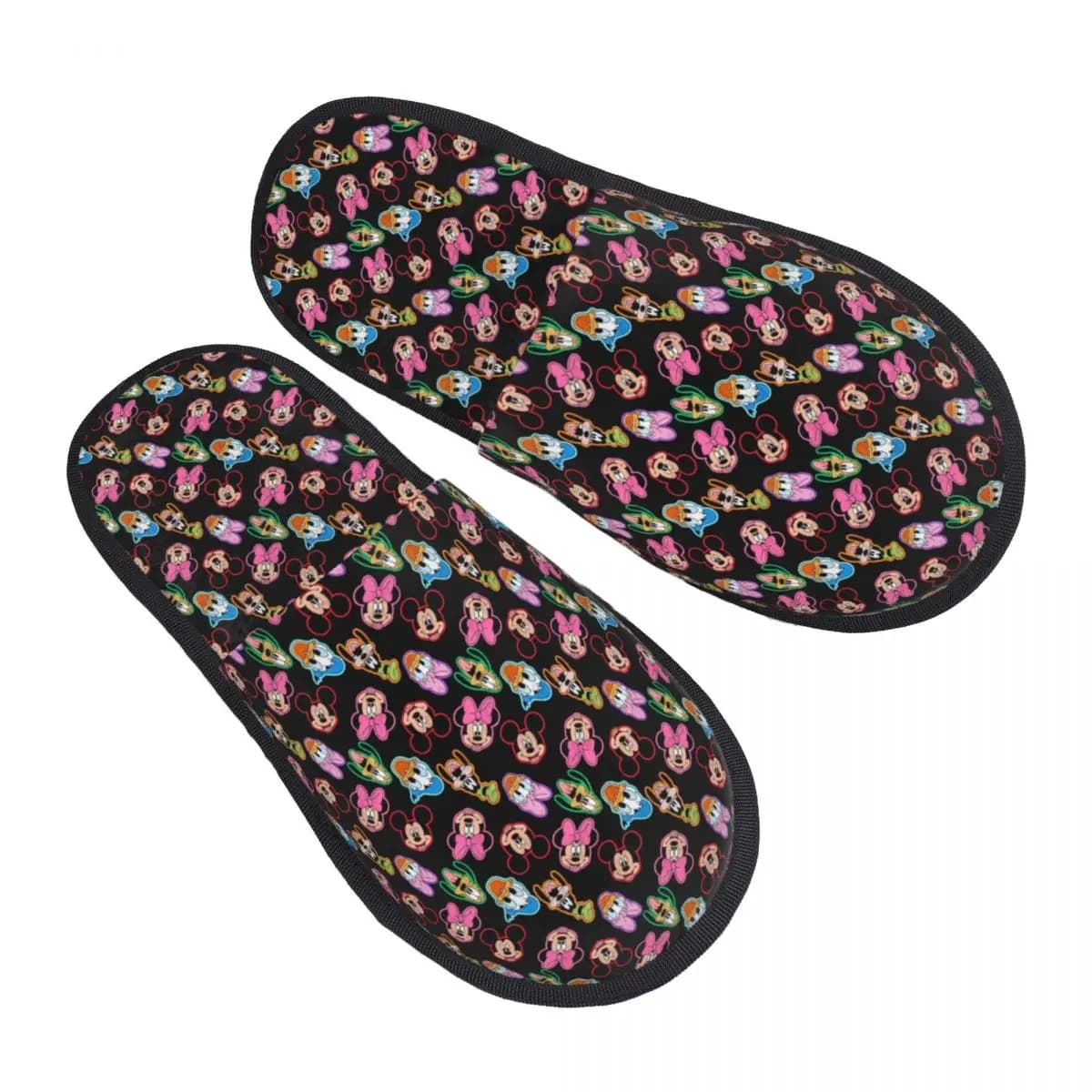 Pantofole Personalizzate da Donna con Stampa Mickey Mouse, Cartone Animato, Morbide e Calde in Memory Foam, Ciabatte Soffici per Interni ed Esterni