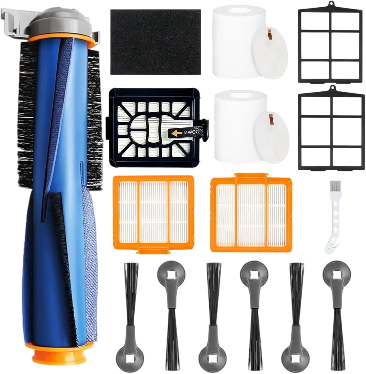 Kit di ricambi per aspirapolvere robot Shark AI Ultra AV2501S AV2501AE RV2502AE - Spazzola principale, filtri HEPA, schiuma