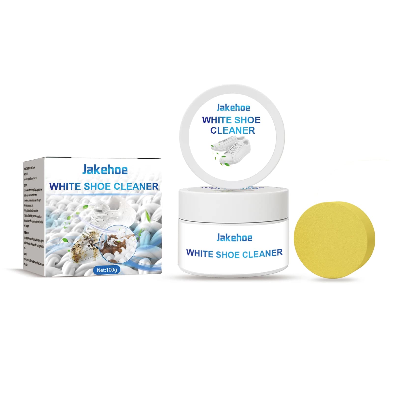 Shoe Cleaner Kit with Sponge For Fabric Cleaner For Leather Whites Suede and Nubuck Sneakers Instant Sole and Sneaker Cleaner