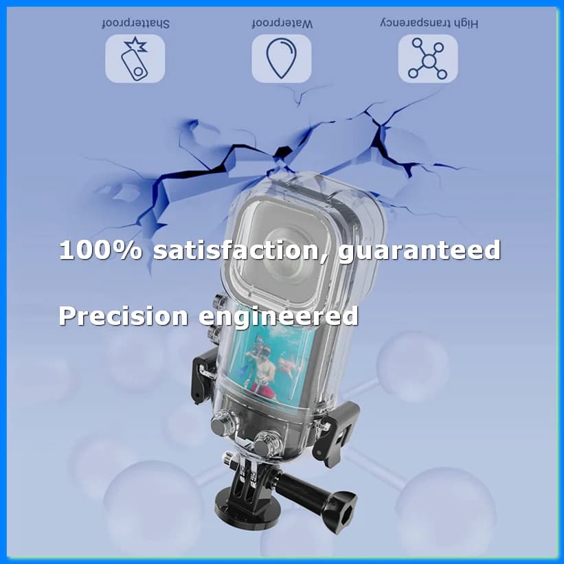 For X3 Waterproof Case Action Camera Accessories Diving Case 50 Meter Panoramic Camera Protective Case-A22U