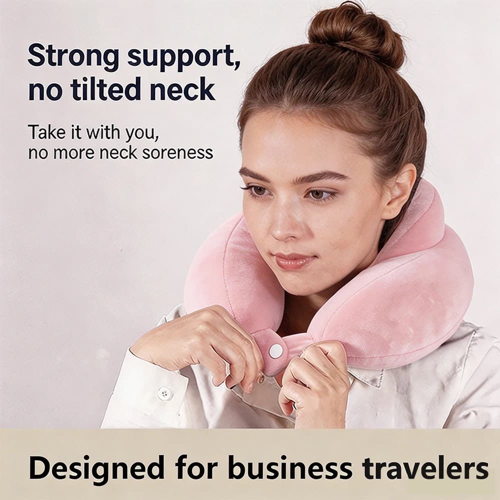 U-Shaped Neck Pillow, Stabilize Head & Neck, Help Sleep, Suitable for Airplane Train Long Driving, Multiple Colors