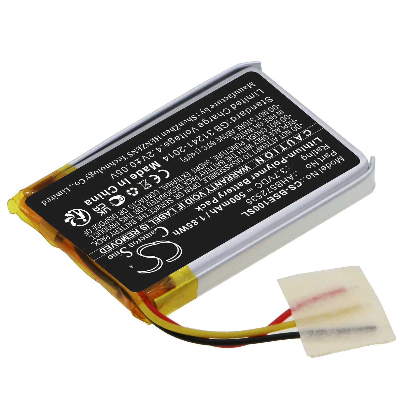 3.7 V/500 mAh AHB572535 wireless headphone battery for Bose Sport headset