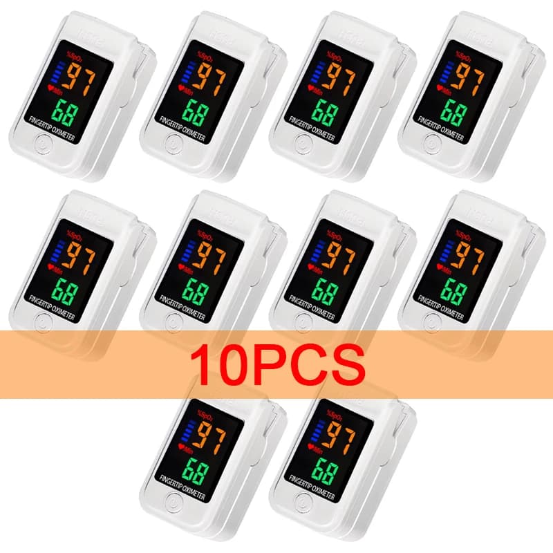 10PCS Finger Clip Ossimetro Uso Domestico Led Ossimetro Uso Domestico Misuratore Portatile Visual Finger Clip Ossimetro Saturazione Mete
