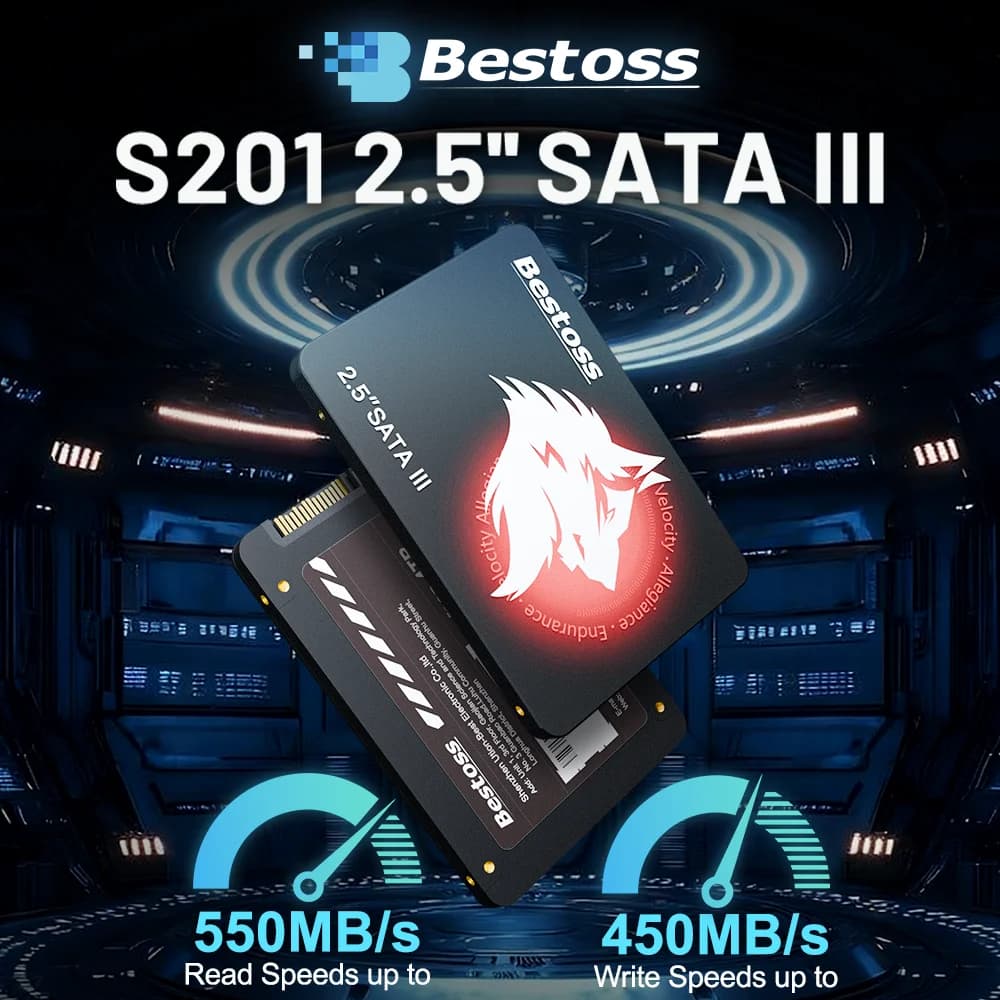 Bestoss SSD da 2,5 pollici Sata 3.0 120 GB 128 GB 240 GB 256 GB 480 GB 512 GB 1 TB 2 TB Disco rigido a stato solido per PC/laptop