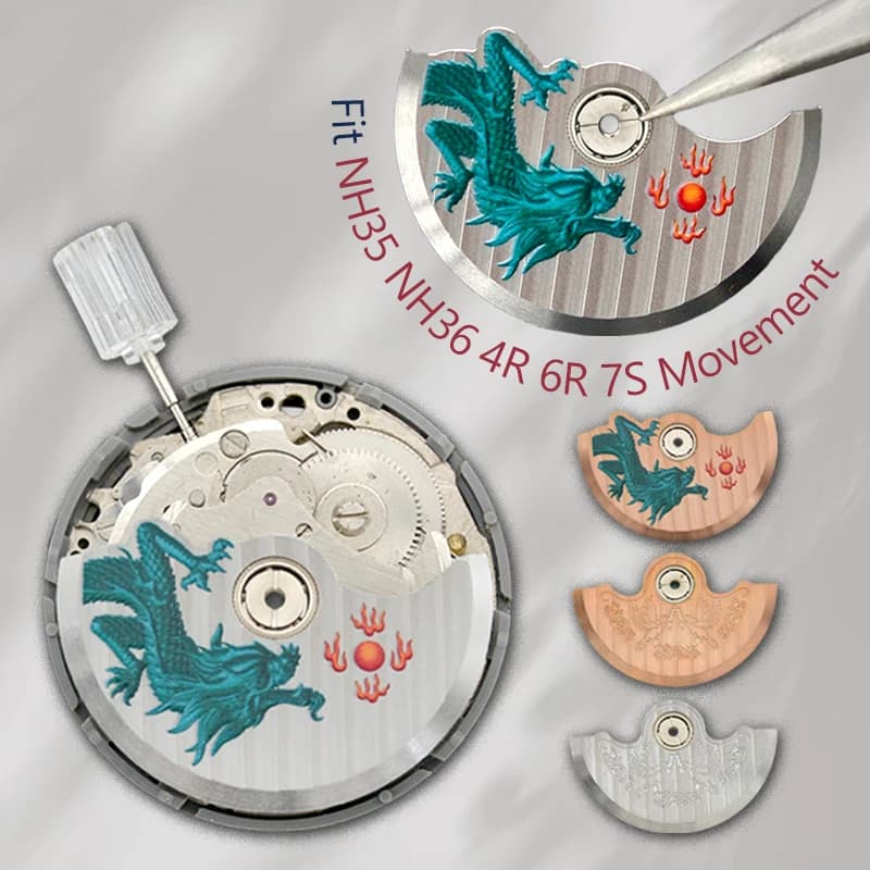 Draghi Magpies Modello NH35 NH36 4R35 NH34 NH70 Movimento Automatico Martello Rotore Pendolo Peso Orologio Parti di Riparazione Meccaniche