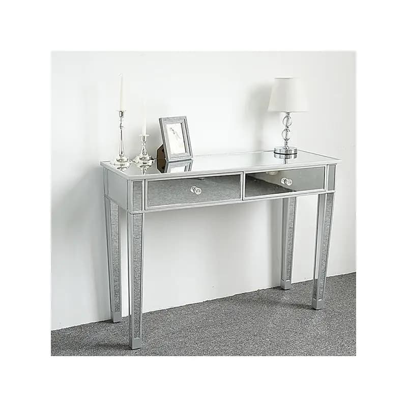 Tavolo da trucco con specchio e 2 cassetti per donna: elegante organizer per trucco e toeletta