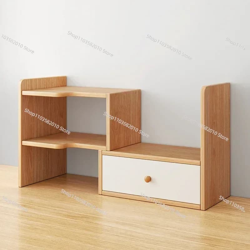 Libreria da Scrivania Postmoderna: Organizzatore Multilivello per Scrivania, Scaffale per Studio e Dormitorio, Scrivania con Ripiani a Strati