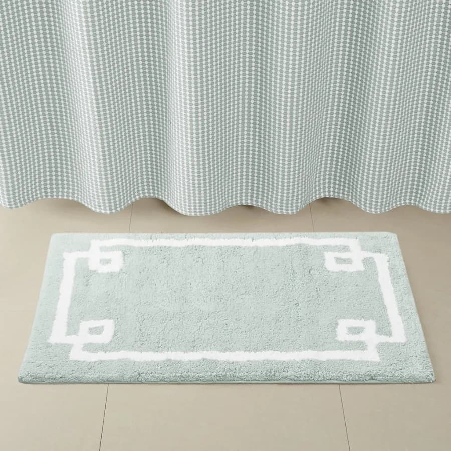 Cotton Tufted Bath Rug 20x30 Inches Medium Pile Bathroom Mat Soft Comfortable with Non-Slip Latex Backing Hotel Style for Bathr