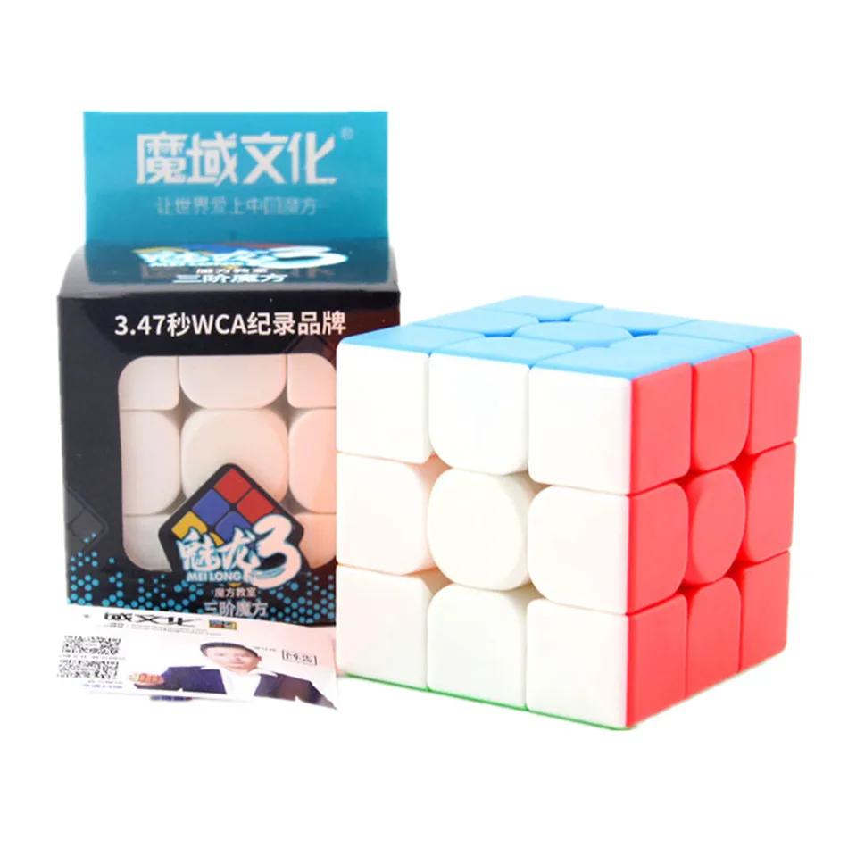 [ECube] Moyu Cubing Classroom Meilong 3/3C 3x3 Magic Without Wall decal 3 Roads Speed Magic Cube Puzzle Professional Toys for Children