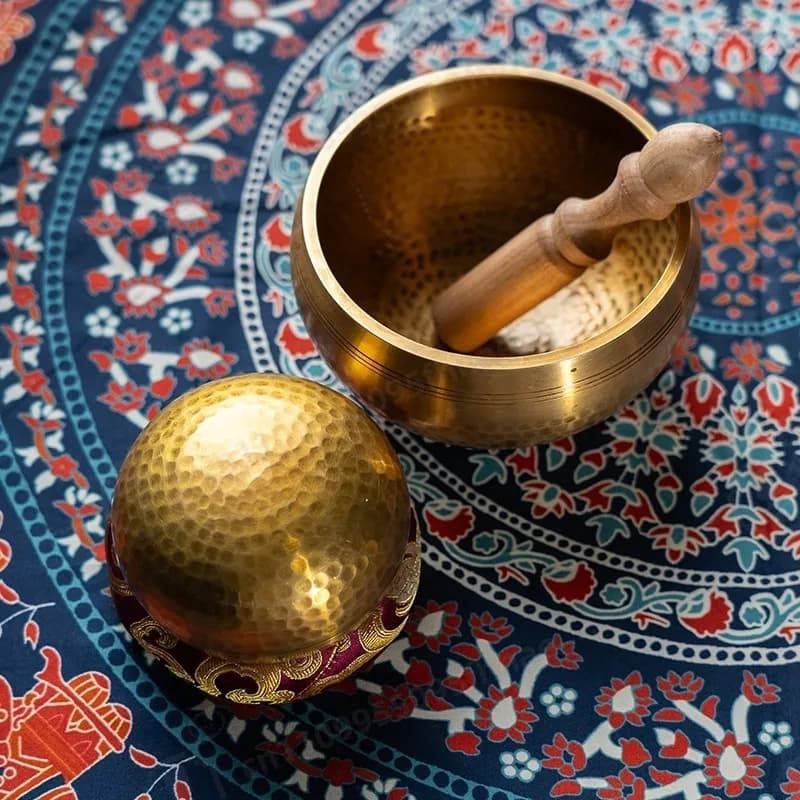 Kylin Pattern Copper Singing Bowl Nepalese Handmade Sound Bowl Meditation Yoga Stress Relief Desktop Aroma Decor Ornament