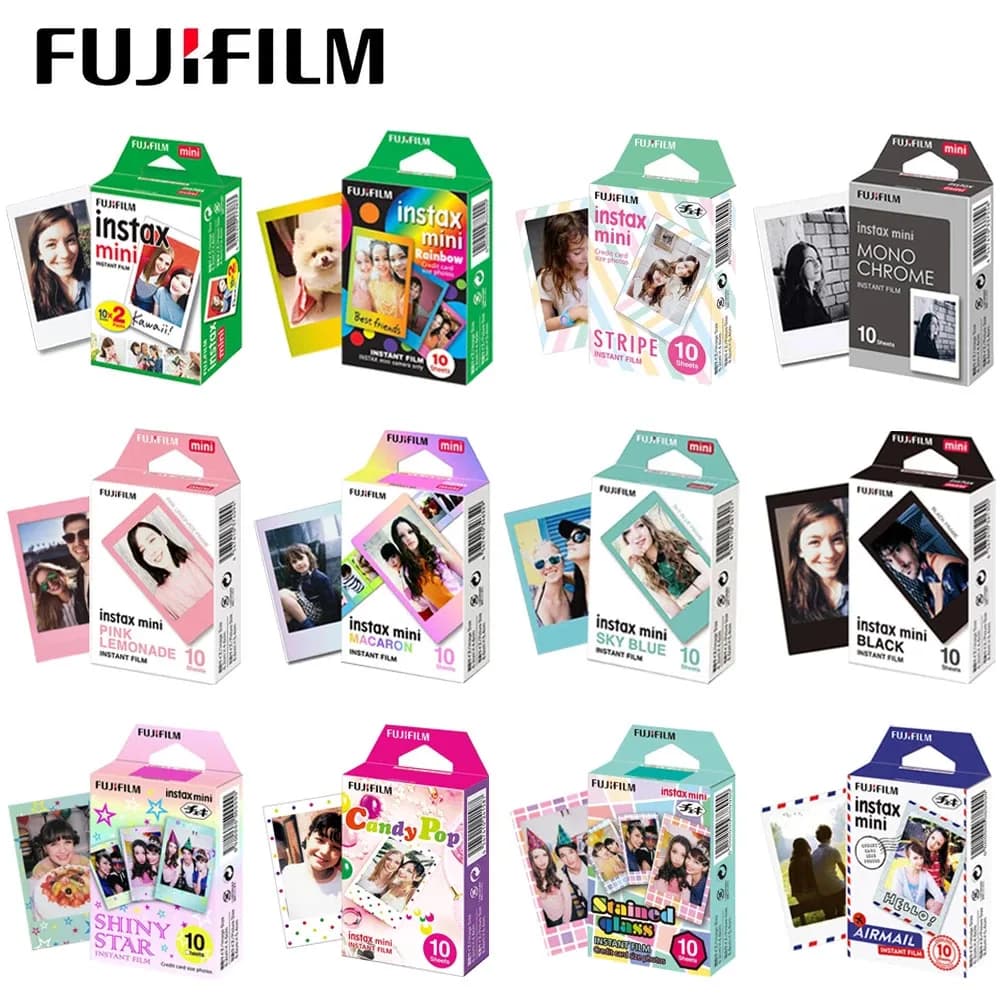 Fujifilm Instax Mini Film Cornice per foto opzionale 10-100 fogli di carta fotografica per Instax Mini 12 11 9 Instant 70 90 LiPlay Film Camera