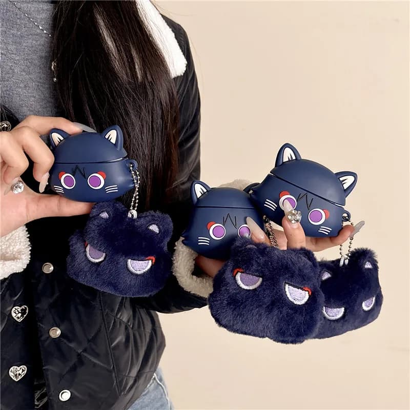 Wanderer Cat Genshin Impact Custodia per auricolari per AirPods 1 2 3 Pro Pro2 4 Auricolari Bluetooth senza fili Auricolare Copertura per cuffie
