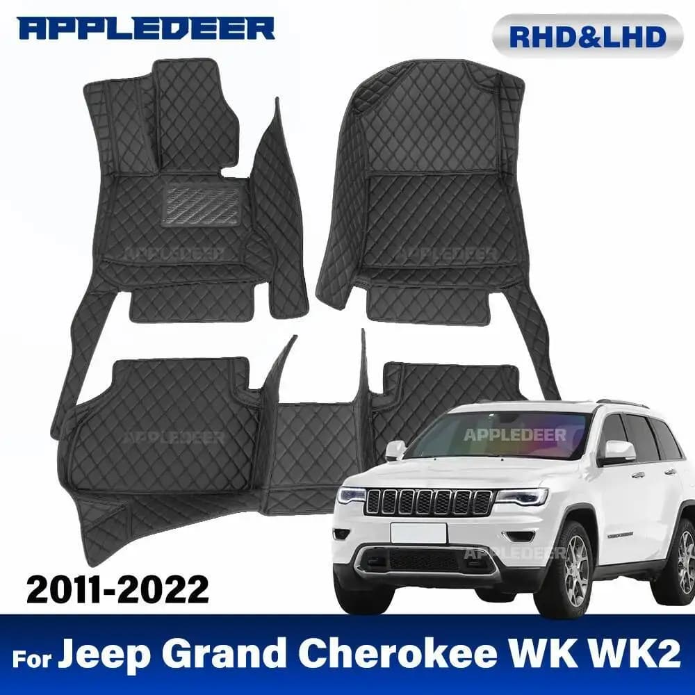 Tappetini per auto per Jeep Grand Cherokee WK WK2 2011-2022 2019 2018 2017 Tappetino per bagagliaio personalizzato Copertura per tappeti per auto Accessori interni