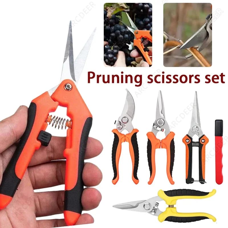 Garden pruning shears Stainless steel blades Heavy-duty garden bypass shears, Tree shears, Manual potentiator