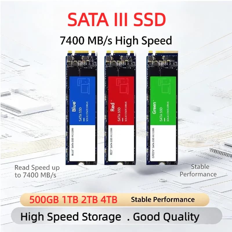 New M2 2280 SATA Internal Solid State Hard Drive High Speed Built-in SSD 500GB 1TB 2TB Storage For Laptop Desktop MAC Upgrade