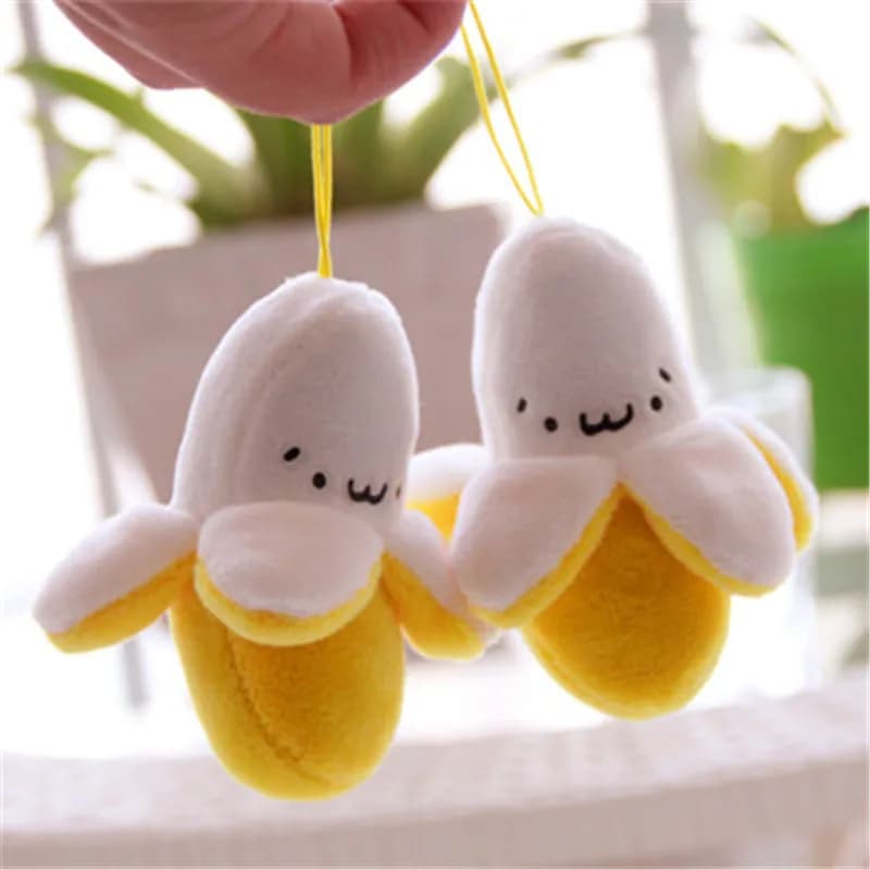 1-10 pieces Super cute banana plush dolls small banana yellow plush cell phone Christmas wedding gift pendant