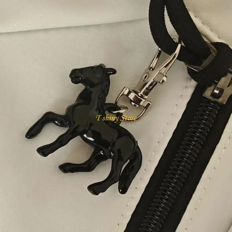 N58F Equine Theme Acrylic Ring Animal Bag Decoration Gift For Friend And Family