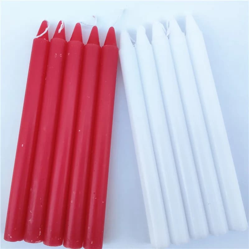 3 ore candele rosse e bianche senza fumo, candele ordinarie per illuminazione di emergenza domestica deumidificano e rimuovono formaldeide 100 pc