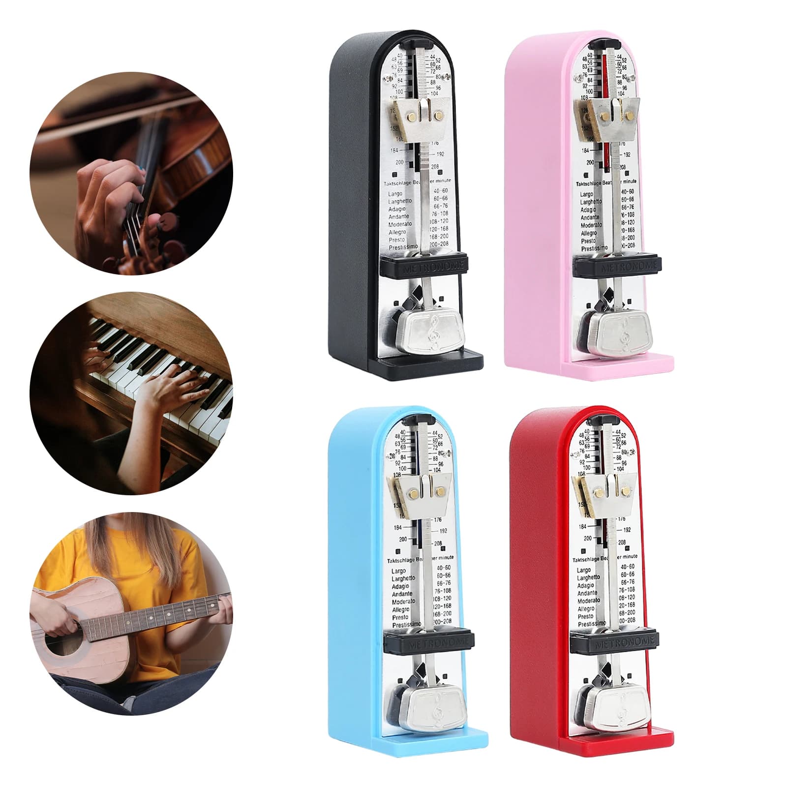 Metronomo meccanico Conteggio digitale Metronomo universale per pianoforte Chitarra Basso Ukulele Tamburo Violino Sassofono