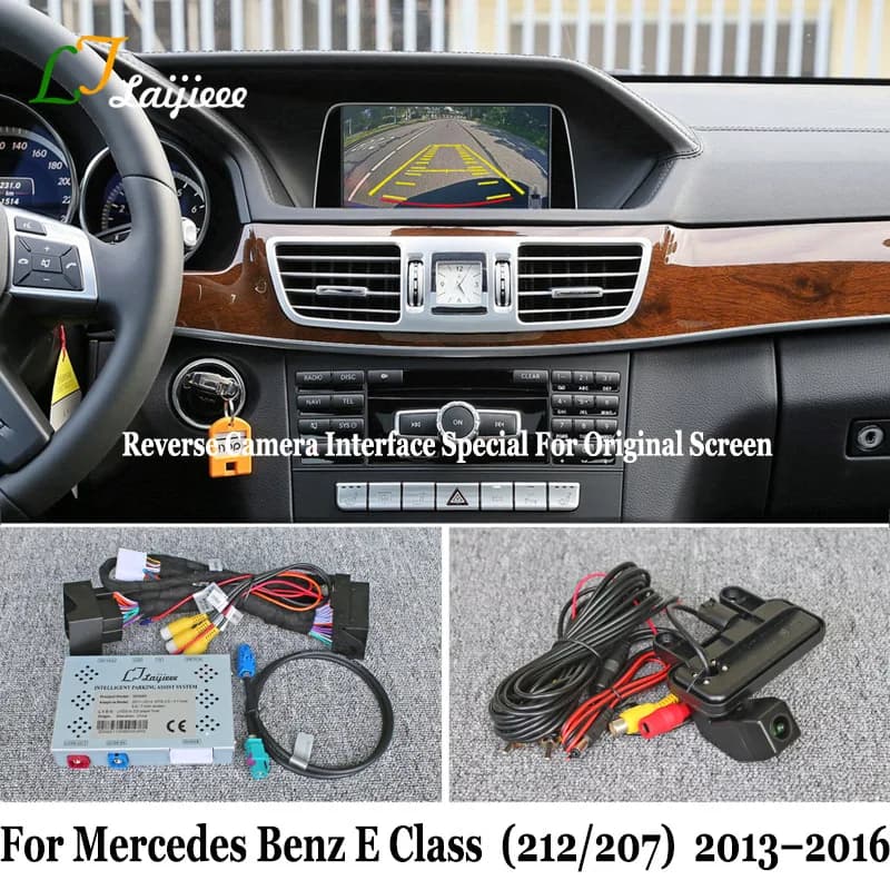 Per Mercedes Benz Classe E W212 S212 C207 2013 2014 2015 2016 OEM Schermo HD Vista posteriore anteriore Telecamera di parcheggio Nessun codifica richiesta