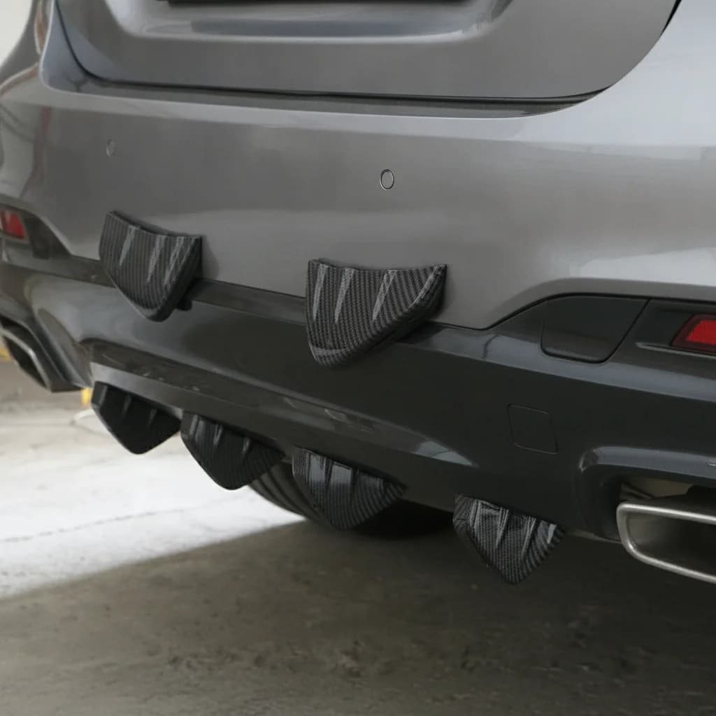 1 Pc Universal Car Rear Spoiler Modified Fin Bumper Diffuser Anti-Collision Accessories for All Vehicles