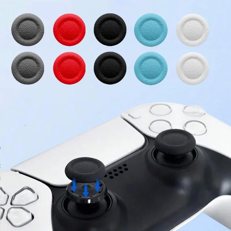 10 Pezzi di Copri-Joystick di Ricambio per Controller PlayStation PS4/PS5, Coperture per Impugnatura Thumbstick, Parti di Riparazione per Accessori PS5