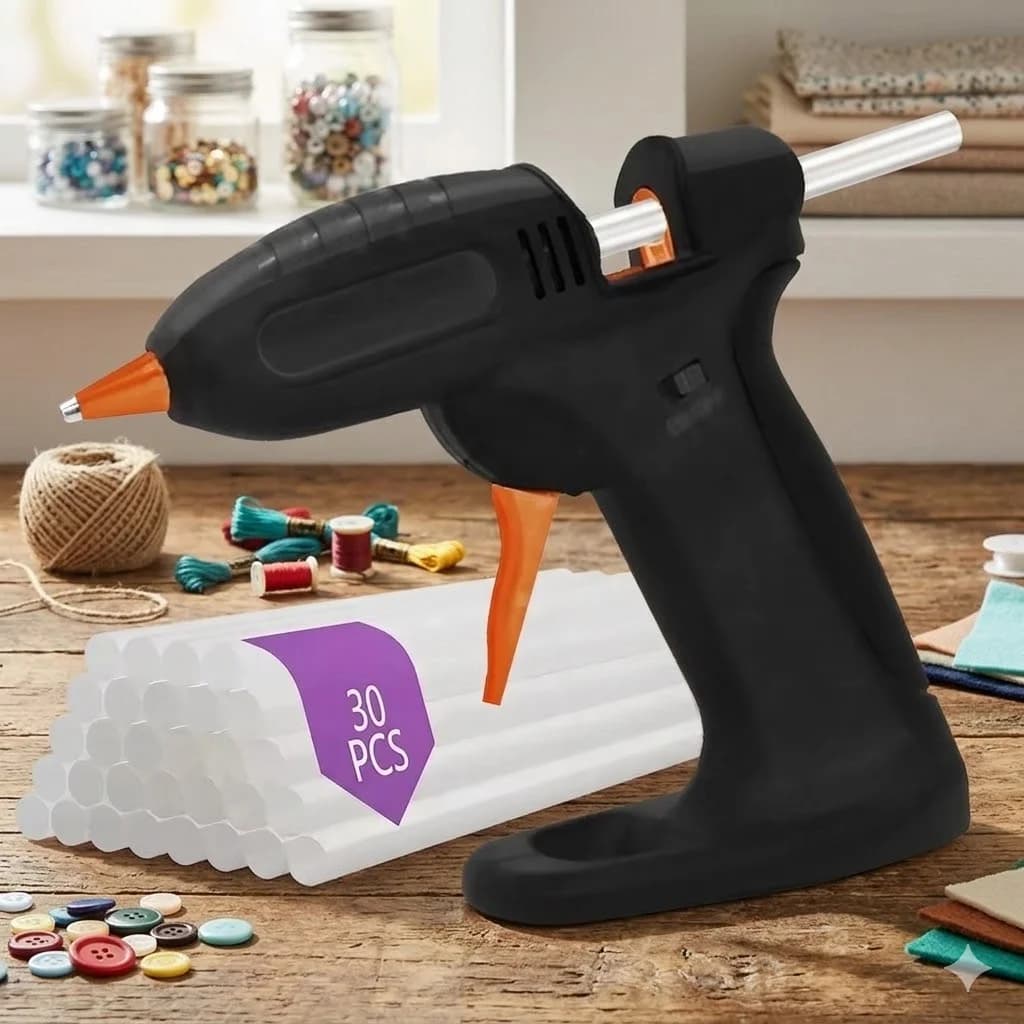 Pistola per colla a caldo senza fili ricaricabile con batteria al litio, portatile e wireless, a riscaldamento rapido e flusso uniforme per fai da te, artigianato, riparazioni domestiche, lavorazione di legno, plastica, carta, progetti scolastici