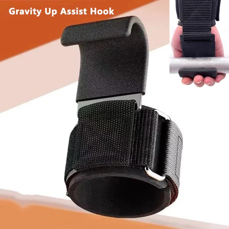 1-2 pezzi Gravity Up Assist Gancio Fitness Polso Guard Grip Strength Cinghia ausiliaria Tirare duro Manubri Polso Avvolgimenti- Gancio