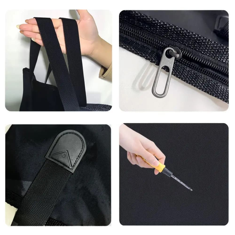 Durable Waterproof Fishing Gear Bag Canvas Tackle Storage Case Portable Landing Net Organizer For Outdoor Angling Supplies