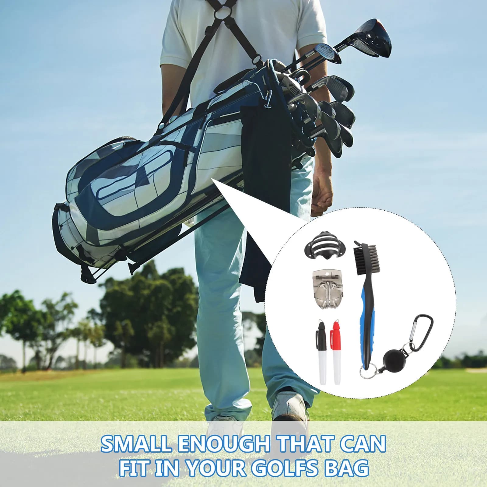 Set Premium di Pennelli per Marcatura Linee da Golf, Strumento per Tracciare Linee Precise e Ordinate sulle Palline da Golf