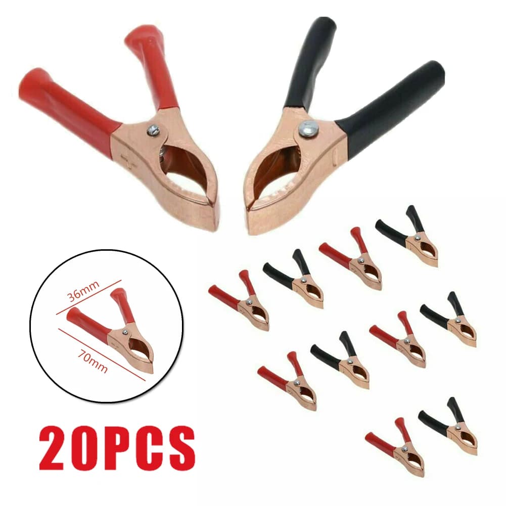 20 pz 30A Batteria Per Auto Cavo Della Clip Per Coccodrilli Clip di Caricatore Clip Strumento di Riparazione 70mm Molla Batteria Clip Inverter Ultrasuoni