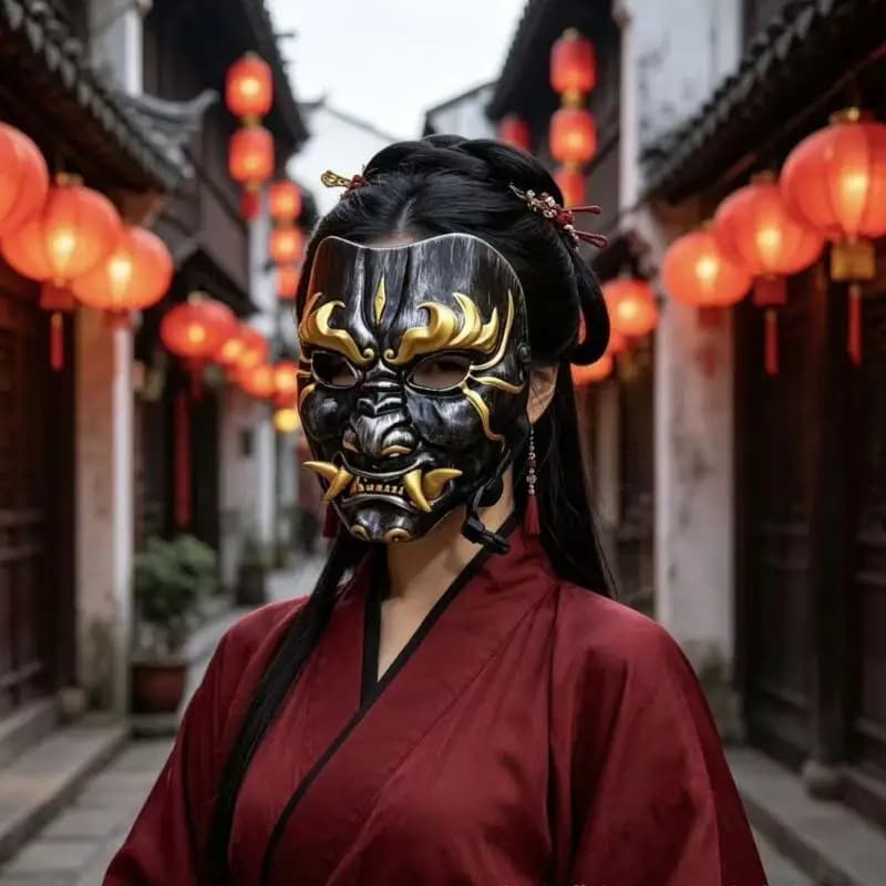 39BB Full Face Fighter Mask For Cosplay And Halloween Practical Resin Costume Mask With Adjustable Straps