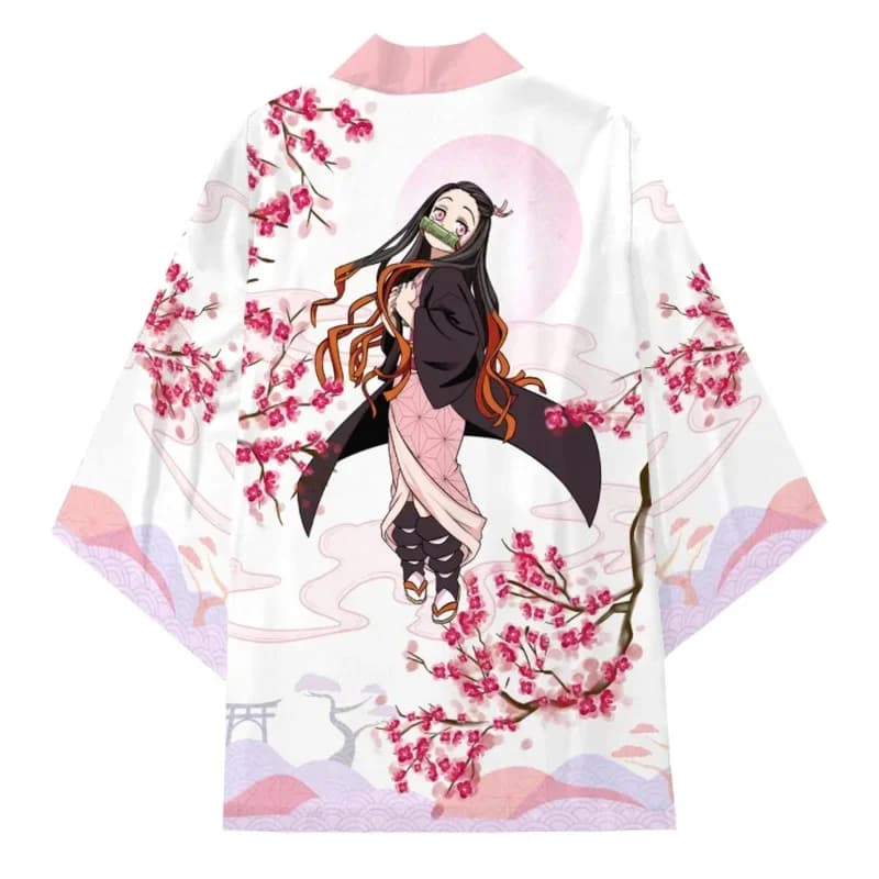 Cosplay Anime New Soul Demon Slayer Kamado Nezuko Costumes Cosplay Kimono Jacket Woman Girl Cardigan Pigiama Bathrobe Pink 72th